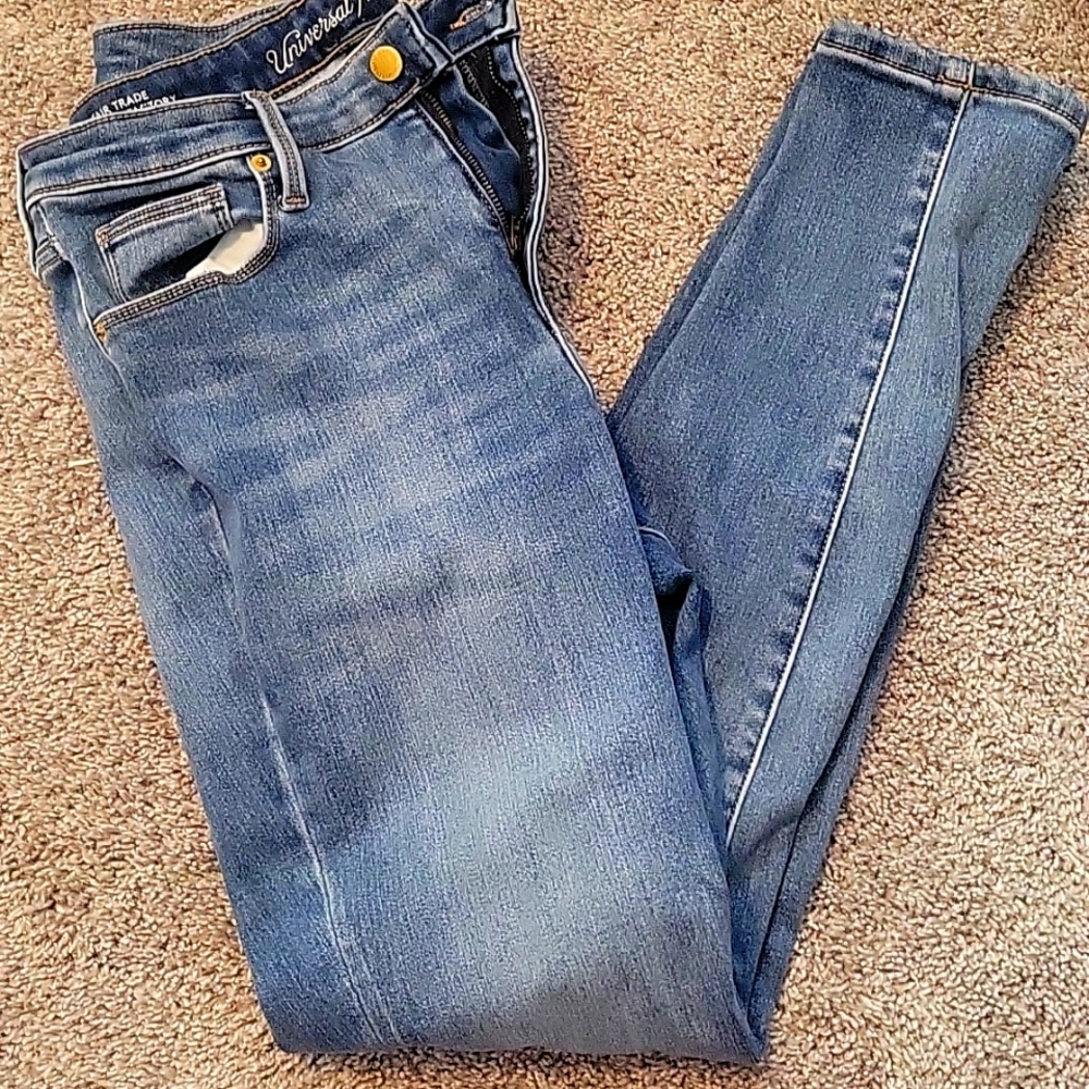 Fleece lined skinny jeans